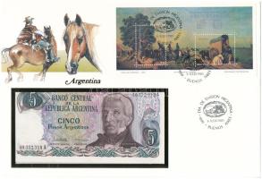Argentína 1984(DN) 5P felbélyegzett borítékban, bélyegzéssel, német nyelvű leírással T:UNC
Argentin...