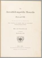 (Az Osztrák-magyar Monarchia írásban és képben német kiadás) Die österreichische-ungarisches Monarch...