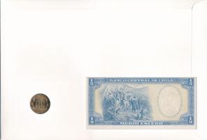 Chile 1970-1973(DN) 1/2E + 1993. 50P felbélyegzett bankjegyes és érmés boríték bélyegzéssel, német n...