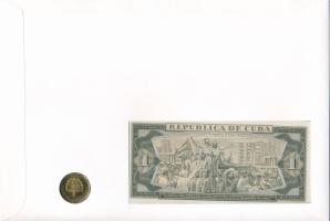 Kuba 1988. 1P "José Martí" + 1992. 1P "José Martí" felbélyegzett bankjegyes és é...