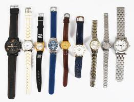 9 darab design karóra, közte Seiko, Jowissa, Pulsar, stb