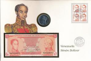Venezuela 1989. 5B "Simón Bolívar" + 1989. 5B "Simón Bolívar" felbélyegzett bank...