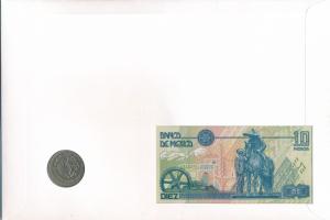Mexikó 1994. 10P "Emiliano Zapata" + 1985. 200P "Emiliano Zapata" felbélyegzett ...