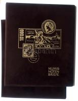 "Numis Noten Briefe" barna, plüssborítású, négygyűrűs album, 18db osztás nélküli berakólap...