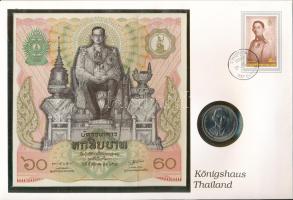 Thaiföld "Thaiföldi királyi család" érmés és bankjegyes borítékban 1992. 2B Cu-Ni "IX...