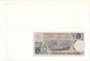 Argentína 1984(DN) 5P felbélyegzett borítékban, bélyegzéssel T:UNC
Argentina 1984(ND) 5 Pesos in en...