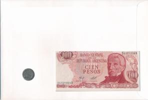 Argentína 1963. 5P + DN(1977-1978) 100P felbélyegzett borítékban, bélyegzéssel, német nyelvű tájékoz...