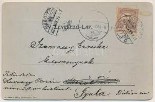 1900 Blaha Lujza és Sárika, ragasztott fotó. Strelisky felvétele, Silberer Béla kiadása