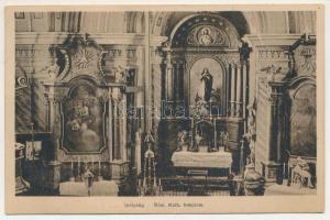 1938 Ipolyság, Sahy; Római katolikus templom belső, Polgár I. kiadása / Roman Catholic church interi...