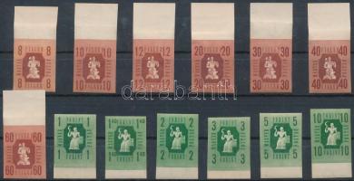 1946 Forint-fillér ívszéli vágott sor (50.000)