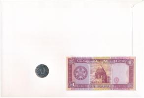 Türkmenisztán 1993. 10M + 1995. 50T "Szaparmurat Nijazov" felbélyegzett borítékban, német ...