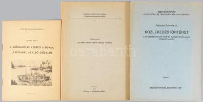 3 db közlekedéssel, hajózással kapcsolatos kiadvány: Jankó Béla: A gőzhajózás kezdete a Dunán, &quot...