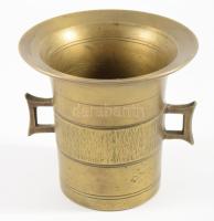 Bronz mozsár törő nélkül, m: 10,5 cm