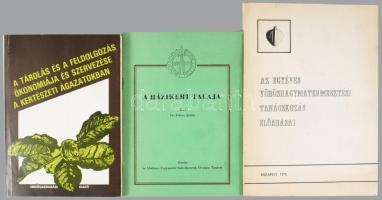 3 db kertészeti témájú kiadvány: Az egyéves vöröshagymatermesztési tanácskozás előadásai. Bp., 1975,...