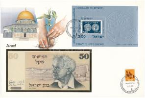 Izrael 1978. 50S felbélyegzett borítékban, bélyegzéssel T:UNC
Israel 1978. 50 Sheqalim in envelope ...