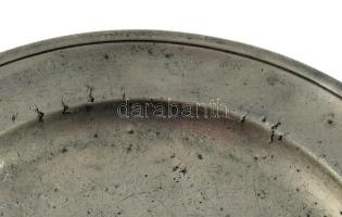 Ón tál. cca 1800, magyar vagy német, kopással, d: 22,5 cm