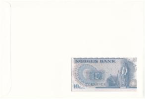 Norvégia 1977. 10K felbélyegzett borítékban, bélyegzéssel T:UNC
Norway 1977. 10 Kroner in envelope ...