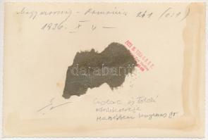 1936 Magyarország - Románia 2:1 (0:1) labdarúgó mérkőzés, Ciolac és Toldi zászlócseréje, Versul, Ome...