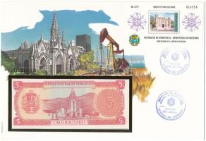 Venezuela 1989. 5B felbélyegzett borítékban, bélyegzéssel T:UNC
Venezuela 1989. 5 Bolívares in enve...