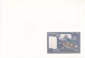 Nepál DN (1986-1990) 1R felbélyegzett borítékban, bélyegzéssel T:UNC
Nepal ND (1986-1990) 1 Rupees ...