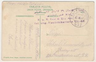 1917 Pequeno negro, Marruecos. Neuer / Morocco, folklore + "K.u.k. Feldpostamt 451" (ragas...