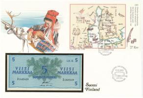 Finnország 1963. 5M felbélyegzett borítékban, bélyegzéssel T:UNC
Finland 1963. 5 Markkaa in envelop...