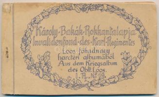 Loos főhadnagy harctéri albumából I.R. No. 19. Károly Bakák Rokkantalapja - első világháborús katona...
