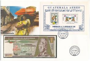 Guatemala 1988. 1/2Q (50c) felbélyegzett borítékban, bélyegzéssel T:UNC
Guatemala 1988. 1/2 Quetzal...