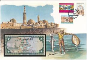 Jemen DN(1983) 1R felbélyegzett borítékban, bélyegzéssel T:UNC
Yemen ND(1983) 1 Rial in envelope wi...