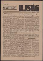 1956 A Keszthelyi Újság 55. évfolyamának 1. és 7. száma (okt. 31. és november 25.)