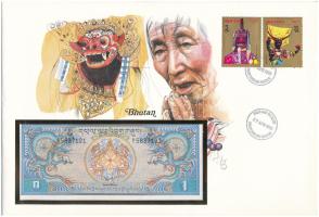 Bhután 1981-1985(DN) 1N felbélyegzett borítékban, bélyegzéssel, német nyelvű leírással T:UNC
Bhutan...