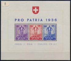 1936 Pro Patria blokk Mi 3 (Mi EUR 75.-)