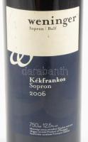 Weninger kékfrankos 2006. vörösbor, 0,75l n12,5% bontatlan palack, szakszerűen tárolt