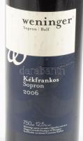 Weninger kékfrankos 2006. vörösbor, 0,75l n12,5% bontatlan palack, szakszerűen tárolt