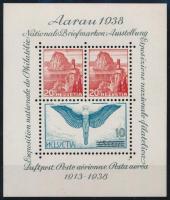 1938 Országos Bélyegkiállítás blokk 4 (Mi EUR 65.-)