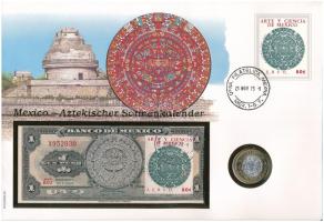 Mexikó 1967. 1P + 1994. 1P bimetál felbélyegzett borítékban, bélyegzéssel, német nyelvű leírással T:...