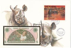 Uganda 1982. 5Sh felbélyegzett borítékban, első napi bélyegzéssel, német nyelvű leírással T:UNC
Uga...