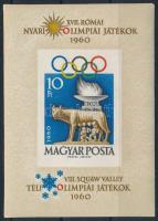 1960 Olimpia I. - Róma vágott blokk (10.000)