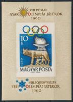 1960 Olimpia I. - Róma vágott blokk (10.000)