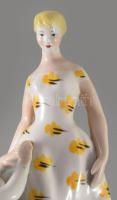 Polonne ruhapróba figura, jelzett, hibátlan, m: 20,5 cm