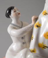 Polonne ruhapróba figura, jelzett, hibátlan, m: 20,5 cm