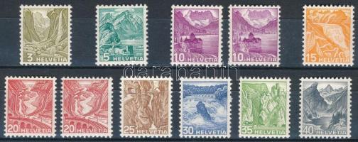 1936 Tájak sor + változatok Mi 297-305 + 299 II + 301 II (Mi EUR 68.-)
