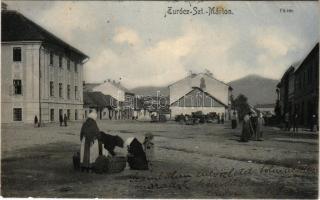 1906 Turócszentmárton, Turciansky Svaty Martin; Fő tér, piac / main square, market (fl)