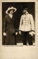 IV. Károly és Zita királyné. Kallós Oszkár felvétele / Charles I of Austria, Queen Zita (Rb)