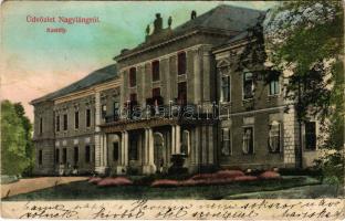 1912 Nagyláng (Soponya), Gróf Zichy kastély. Kertész Károly kiadása (gyűrődések / creases)