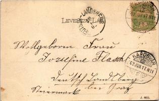 1902 Kaposvár, látkép, vasútállomás, városi villanytelep. Hagelmann Károly kiadása (EB)