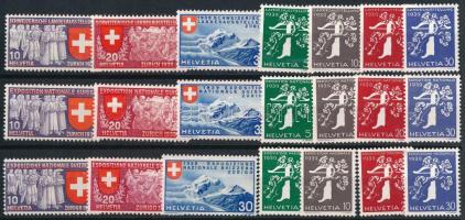 1939 Nemzeti kiállítás sor Mi 335-343 + Mi 344-355 (Mi EUR 74.-)