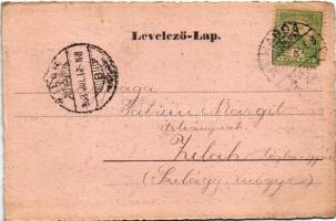 1903 Kassa, Kosice; Részlet a Széchenyi ligetből, Jakab műépítész palotájával. Breitner Mór kiadása ...