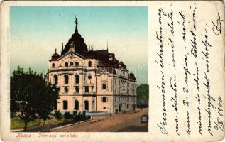 1900 Kassa, Kosice; Nemzeti színház. Cattarino kiadása Eperjesen / theatre (kopott sarkak / worn cor...