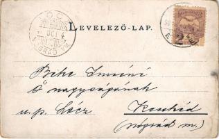 1900 Kassa, Kosice; Nemzeti színház. Cattarino kiadása Eperjesen / theatre (kopott sarkak / worn cor...